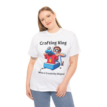 Load image into Gallery viewer, Frustrated Crafting King: Where Creativity Reigns, T-Shirt Heat Press Cotton
