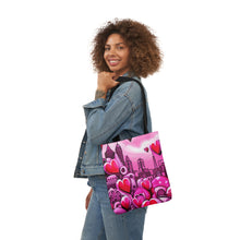 Load image into Gallery viewer, Pink Heart Series #16 Fashion Graphic Print Trendy 100% Polyester Canvas Tote Bag AI Image
