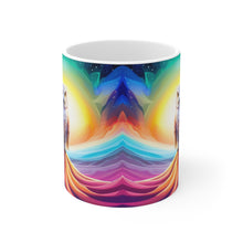 Load image into Gallery viewer, Beautiful Owl Standing in a Sea of Colors #9 Mug 11oz mug AI-Generated Artwork
