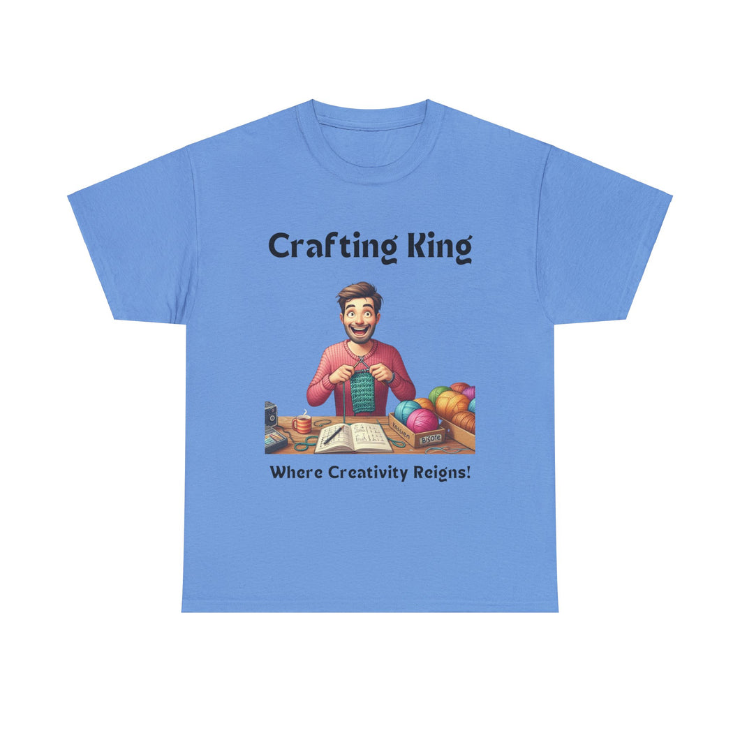 Crafting King: Where Creativity Reigns, Knitting 100% Cotton Classic T-shirt