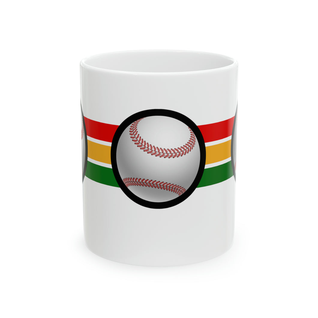 Sports Game No Word Baseball 11oz White Ceramic Beverage Mug Decorative Art