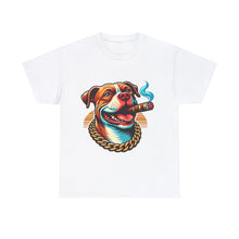 Load image into Gallery viewer, Muse Wearable The Dog Life Pitbull Cigar Gold Chain Unisex Crewneck T-Shirt
