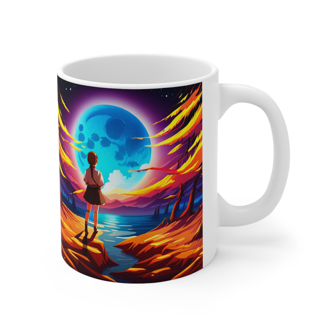 Lunar Moon Anime Fantasy Art #14 Ceramic Mug 11oz AI Generated Artwork