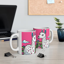 Load image into Gallery viewer, Good Vibes Cute Llama Funny #9 Ceramic 11oz Mug AI-Generated Artwork
