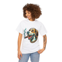 Load image into Gallery viewer, Muse Wearable The Dog Life Hound Dog Cigar Gold Chain Unisex Crewneck T-Shirt
