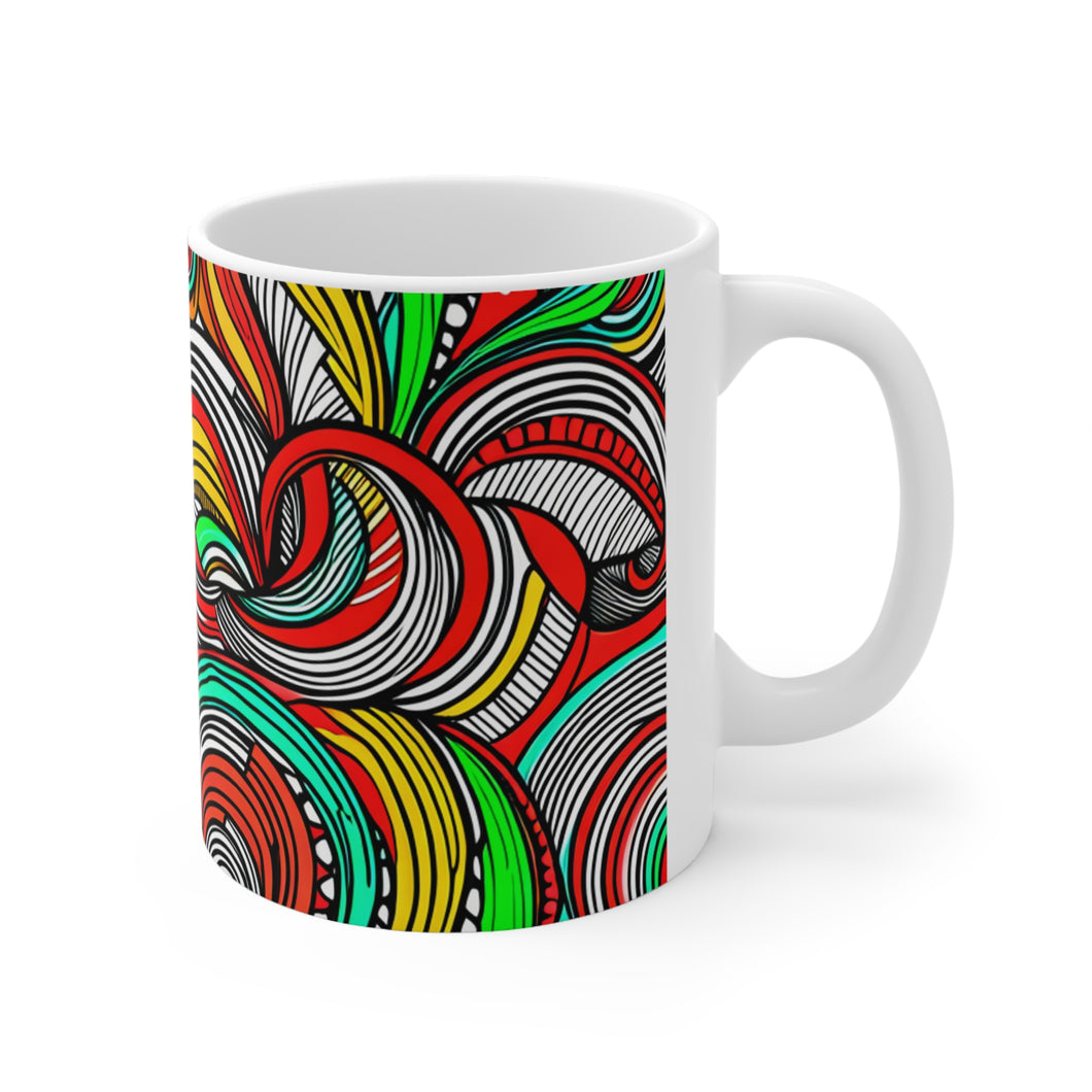 Colors of Africa Mosaic #12 11oz AI Decorative Coffee Mug