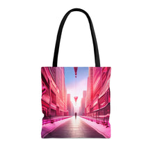 Load image into Gallery viewer, Love in the Air the Pink Heart Series #7 Tote Bag AI Artwork 100% Polyester
