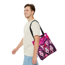 Load image into Gallery viewer, Faces of Love the Pink Heart Series #16 Tote Bag AI Artwork 100% Polyester

