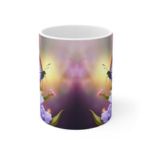 Load image into Gallery viewer, February Amethyst Birth Month Colors Fairies &amp; Butterflies #4 Mug 11oz mug AI-Generated Artwork
