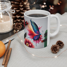 Load image into Gallery viewer, July Ruby Birth Month Colors Fairies &amp; Butterflies #4 Mug 11oz mug AI-Generated Artwork
