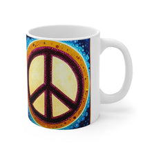 Load image into Gallery viewer, Peace Symbol sign Psychedelics Mix #2 Mug 11oz mug AI-Generated Artwork
