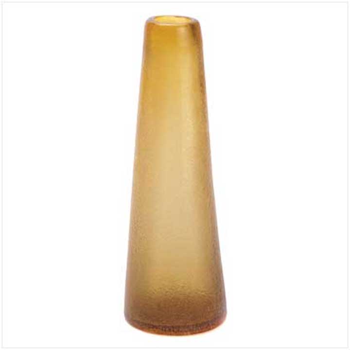 Amber Contempo Vase Sleek Design asymmetrical glass