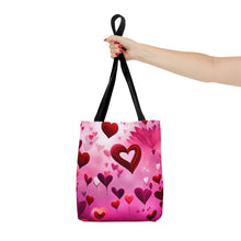 Load image into Gallery viewer, Sky Full of Love the Pink Heart Series #1 Tote Bag AI Artwork 100% Polyester
