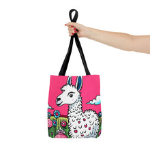 Load image into Gallery viewer, Field of a Llama #6 Tote Bag AI Artwork 100% Polyester
