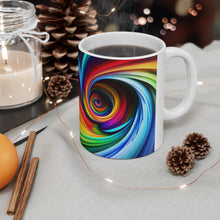 Load image into Gallery viewer, Bright Rainbow Swirls in Motion #3 Mug 11oz mug AI-Generated Artwork
