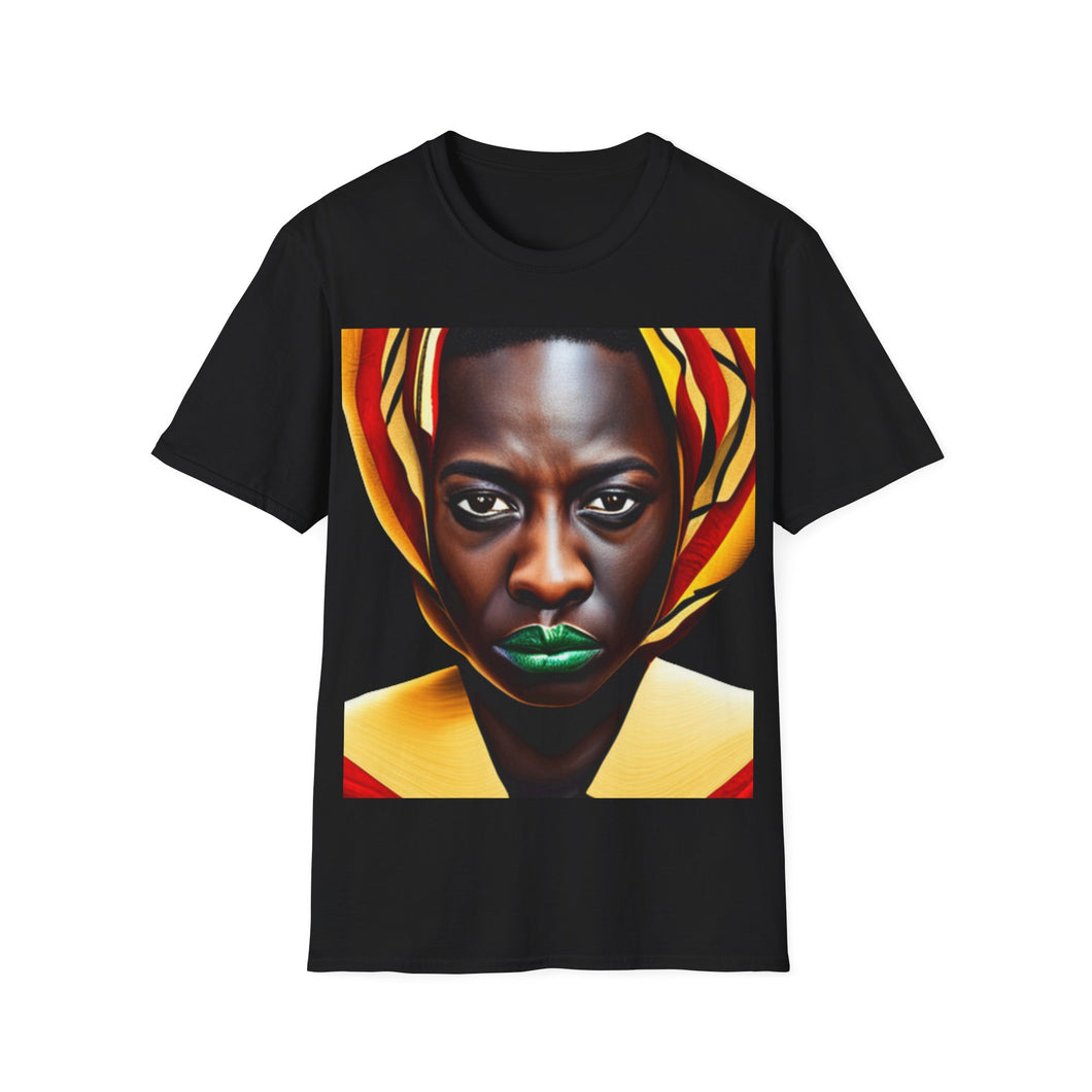 Colors of Africa Warrior King #4 Unisex Softstyle Short Sleeve Crewneck T-Shirt