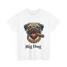 Load image into Gallery viewer, Big Dig Pug Shirt, The Dog Life Pug Cigar Gold Chain Unisex Crewneck T-Shirt
