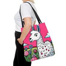 Load image into Gallery viewer, Field of a Llama #6 Tote Bag AI Artwork 100% Polyester
