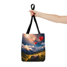 Load image into Gallery viewer, Mountain Red Skies Series #1 Tote Bag AI Artwork 100% Polyester
