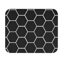 Load image into Gallery viewer, White and Black Honeycomb Bee Mouse Pad (Rectangle) 9&quot; x 8&quot; High Density Foam

