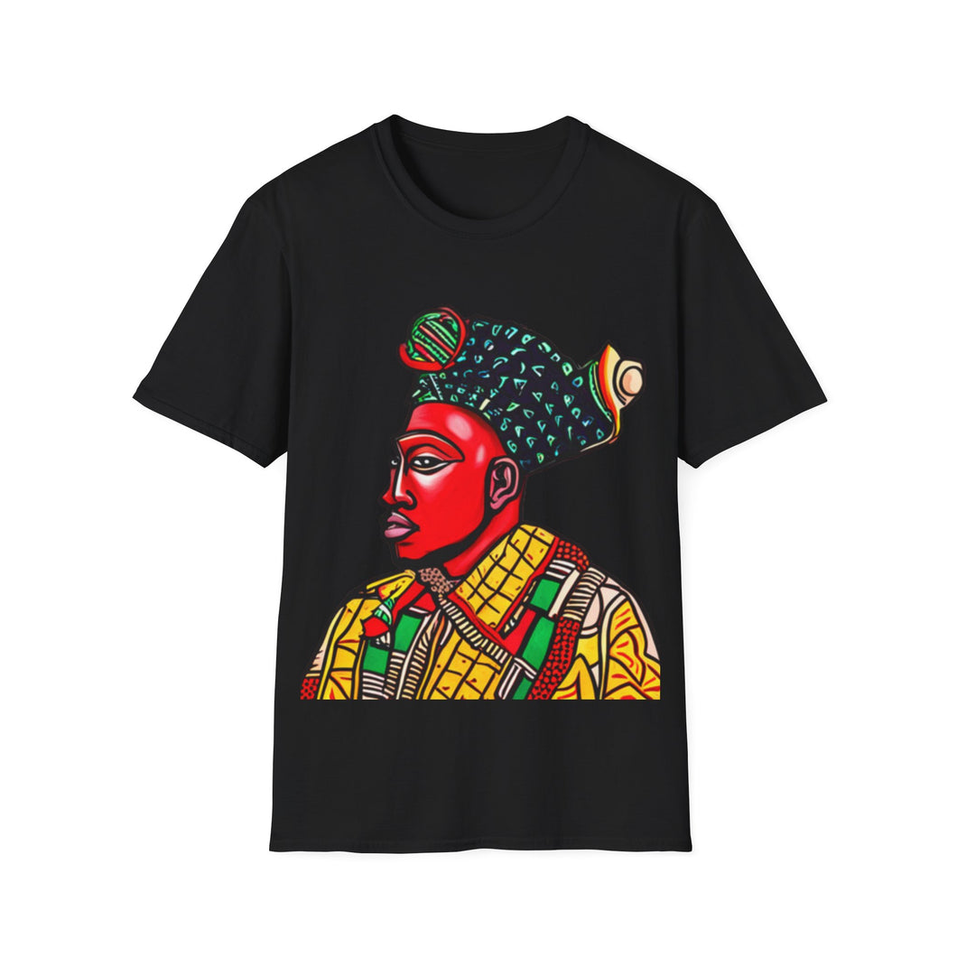 Colors of Africa Warrior King #6 Unisex Softstyle Short Sleeve Crewneck T-Shirt