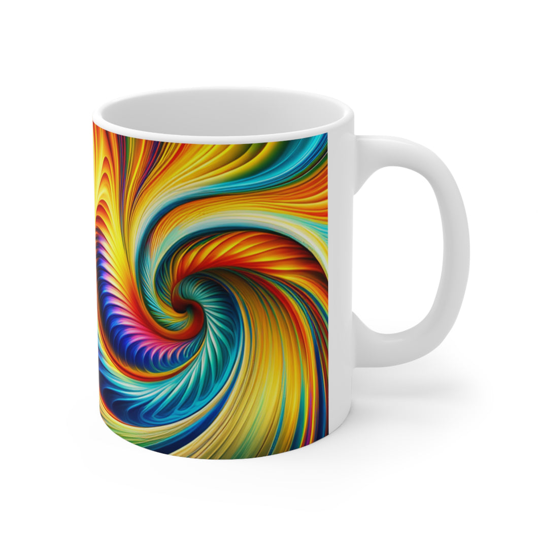 Tye Dye Swirls & Ripples #7 Ceramic 11oz AI Decorative Mug