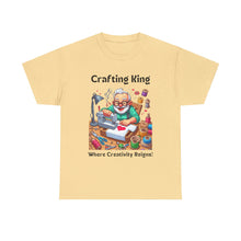 Load image into Gallery viewer, Crafting King: Where Creativity Reigns, Grandpa T-Shirt Designing Cotton Classic
