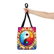 Load image into Gallery viewer, Ying Infinite Beauty  Yellow Burst Fusion of Colors #5 Tote Bag AI Artwork 100% Polyester
