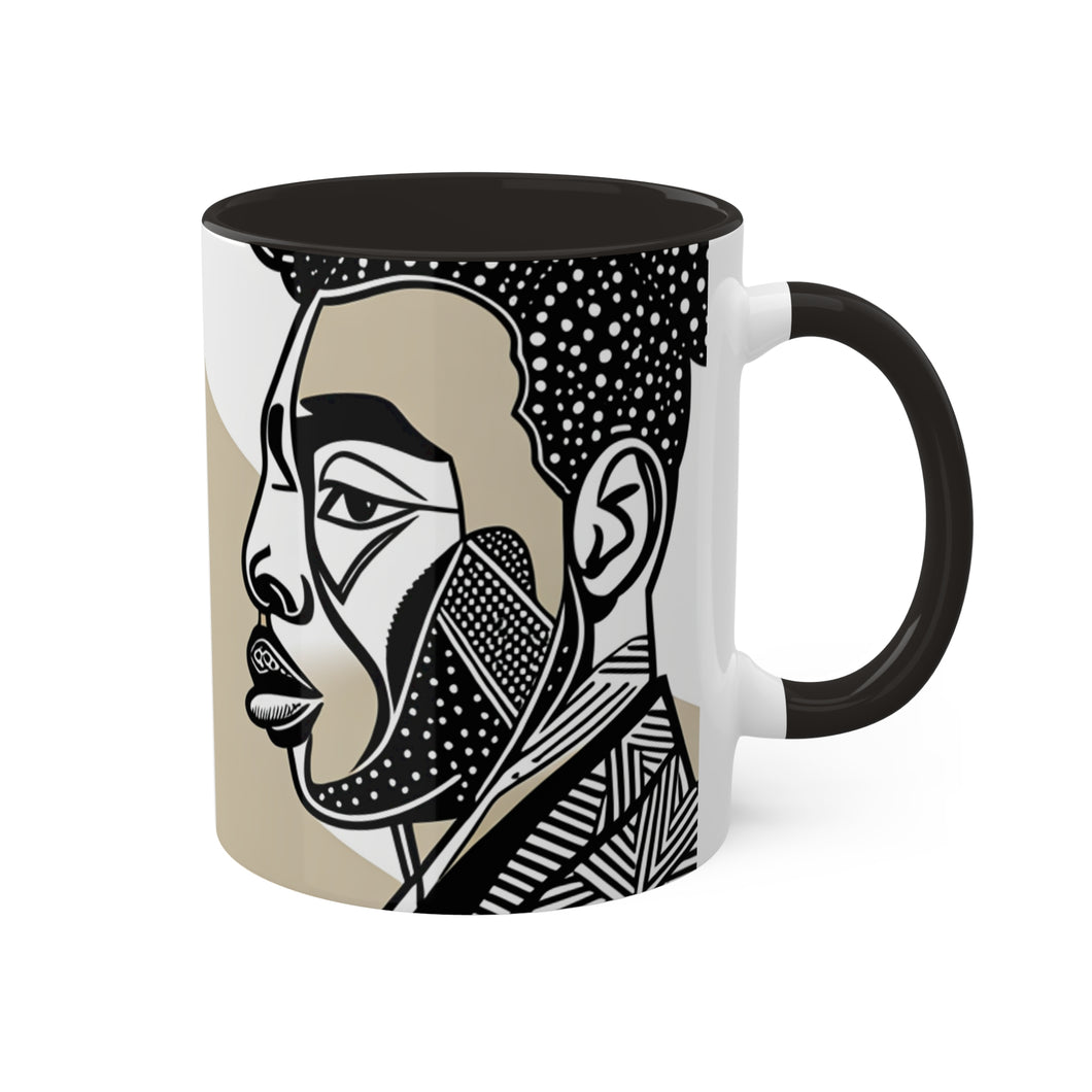 Colors of Africa Pop Art Colorful #4 AI 11oz Black Accent Coffee Mug