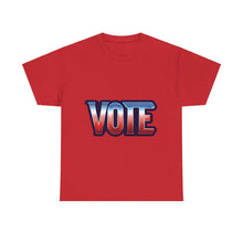 Load image into Gallery viewer, Vote Neon Sign Election Freedom Stand for Liberty, Justice, and Democracy T-shirt, Presidential Campaign, Election 2024 Shirt, Vote for Joy
