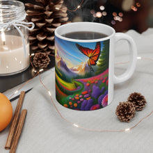 Load image into Gallery viewer, Colorful Monarch Butterflies #2 Mug 11oz mug AI-Generated Artwork
