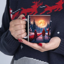 Load image into Gallery viewer, Winter Scene That time of Year caroling  #1 Mug 11oz mug AI-Generated Artwork
