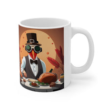 Load image into Gallery viewer, Happy Thanksgiving Moonlight Turkey All Dressed up and Nowhere to Go Ceramic Mug 11oz Coffee Mug
