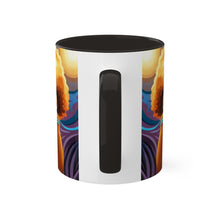 Load image into Gallery viewer, Colors of Africa Pop Art Colorful #5 AI 11oz Black Accent Coffee Mug
