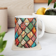 Load image into Gallery viewer, Old Fashion Quilt Anything Pattern #7 Mug 11oz mug AI-Generated Artwork
