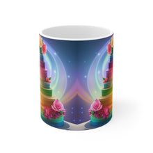 Load image into Gallery viewer, Happy Birthday Rainbow Cake Celebration #22 CeramicMug 11oz mug AI-Generated Artwork
