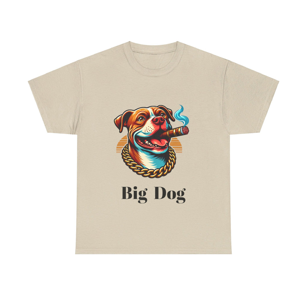 Big Dog Pitbull Shirt, The Dog Life Pitbull Cigar Gold Chain Unisex Crewneck T-Shirt