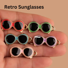 Load image into Gallery viewer, Beach Retro Sunglasses colorful Charms Mobile Dust Plug Stylish Phone Accessories for Every Vibe
