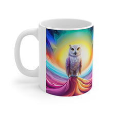 Load image into Gallery viewer, Beautiful Owl Standing in a Sea of Colors #9 Mug 11oz mug AI-Generated Artwork
