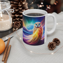 Load image into Gallery viewer, Beautiful Owl Standing in a Sea of Colors #7 Mug 11oz mug AI-Generated Artwork
