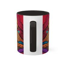 Load image into Gallery viewer, Colors of Africa Pop Art Black Colorful #28 AI 11oz Black Accent Coffee Mug
