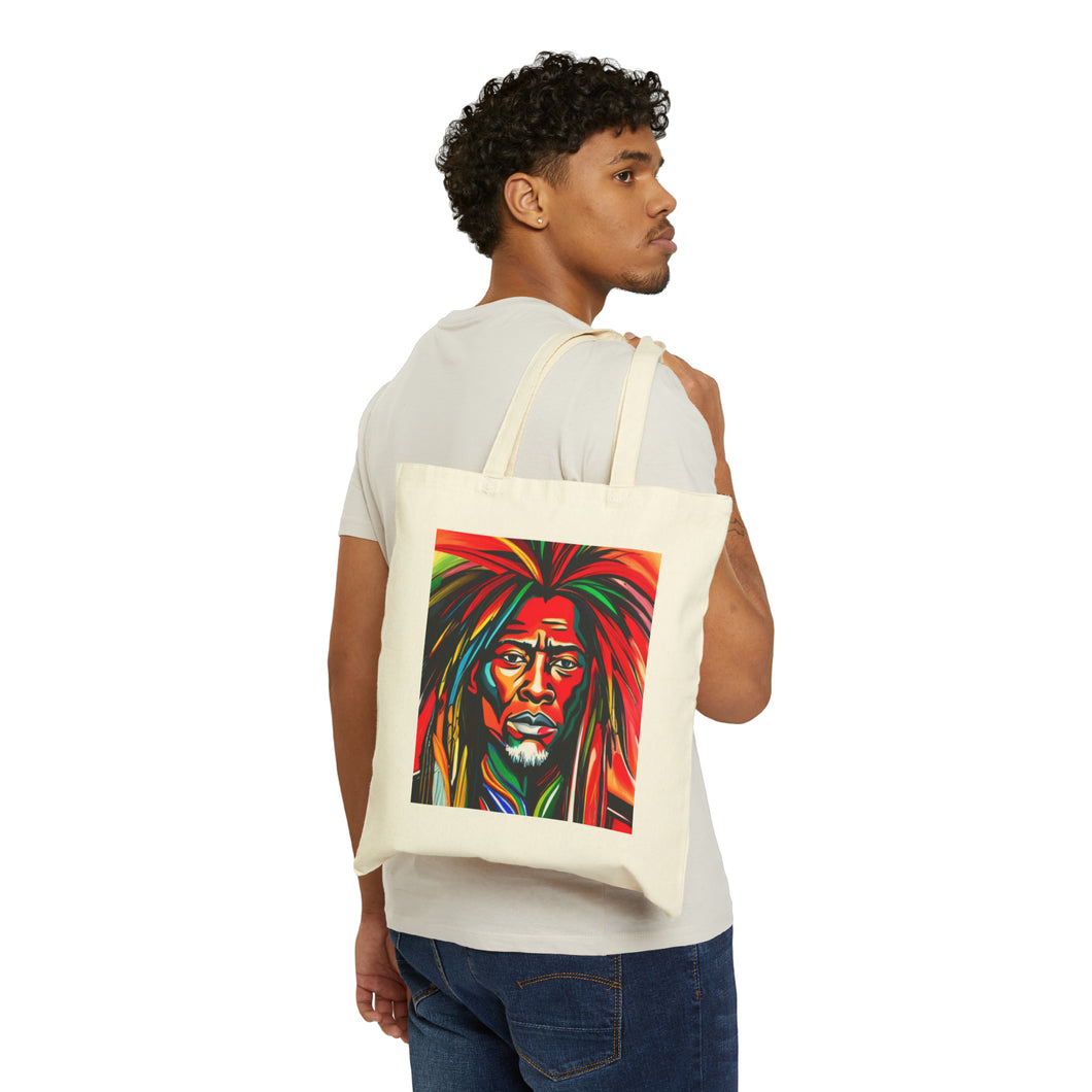 Colors of Africa Warrior King #7 100% Cotton Canvas Tote Bag 15