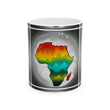 Load image into Gallery viewer, Colors of Africa Continent Map #1 AI 11oz Coffee Mug
