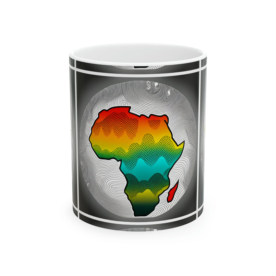 Colors of Africa Continent Map #1 AI 11oz Coffee Mug