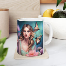 Load image into Gallery viewer, June Opal Birth Month Colors Fairies &amp; Butterflies #3 Mug 11oz mug AI-Generated Artwork
