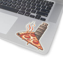 Load image into Gallery viewer, Leaning Tower of Pisa Pizza Slice Foodie Vinyl Stickers, Laptop, Journal, #22
