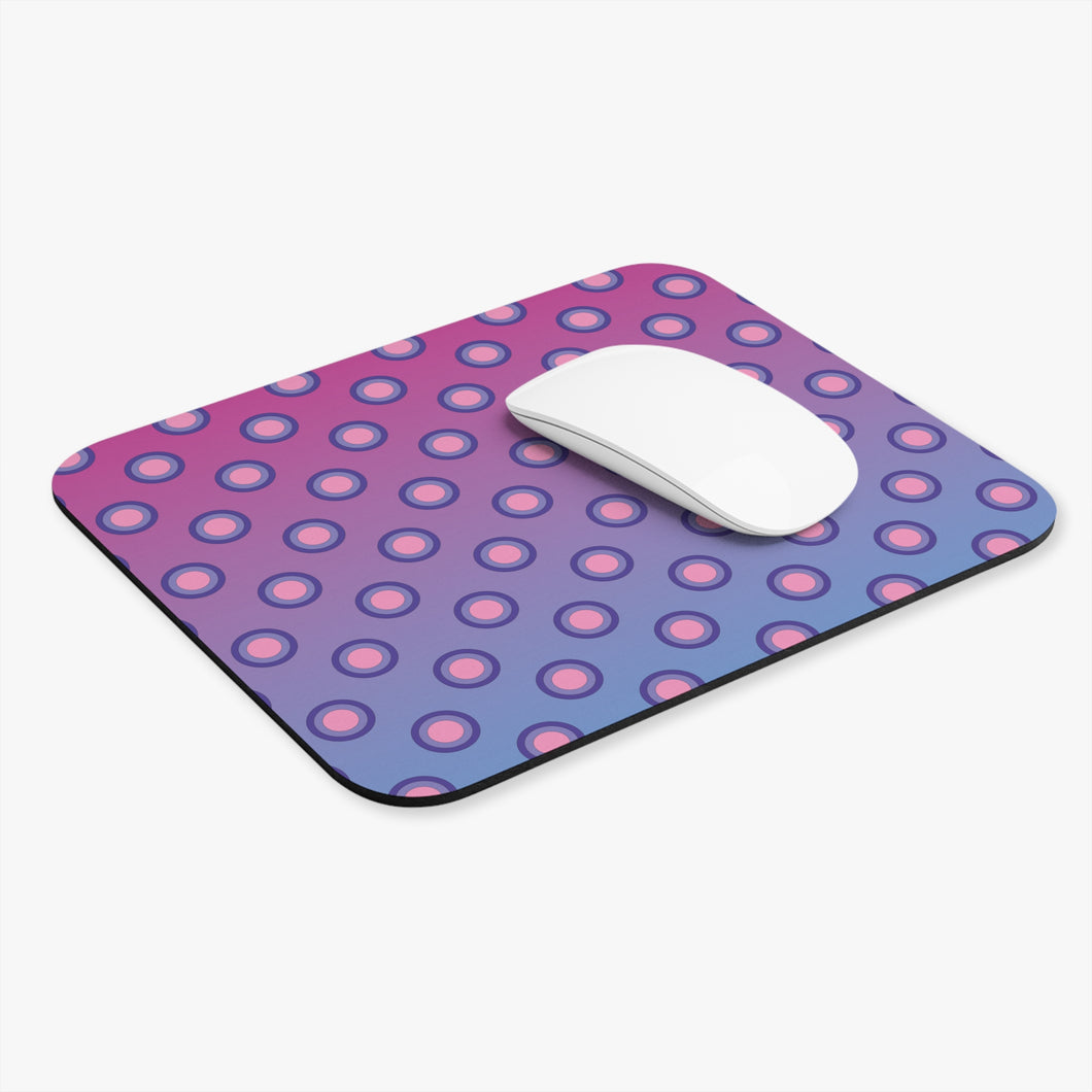 Pink Polka Dot Retro Mouse Pad (Rectangle) 9