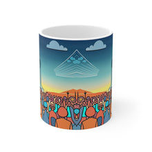 Load image into Gallery viewer, Beach Vibes Retro Concert #9 Ceramic 11oz Mug AI Artwork
