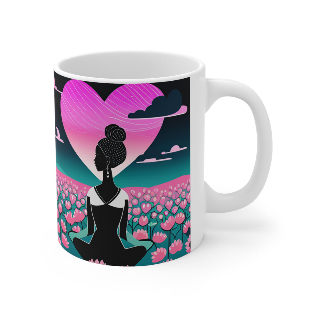 Valentine's Day From The Pink Heart #19 Mug 11oz AI Artwork