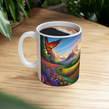 Load image into Gallery viewer, Colorful Monarch Butterflies #2 Mug 11oz mug AI-Generated Artwork
